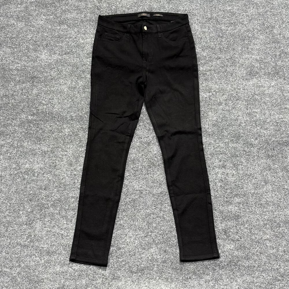 JEN7 Skinny Jeans Womens Size 8 Black Stretch High Rise USA Made Dry Clean Only